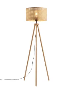 Sunlit Corner Rattan Floor Lamp