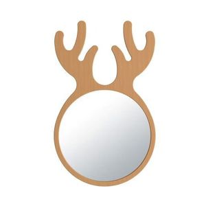 Reindeer Mirror With A Wooden Frame