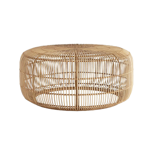 Enora Round Coffee Table - Premium Bamboo