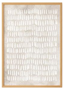 Beige Print with white strokes