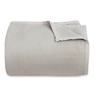 Beige Geometric Bedspread