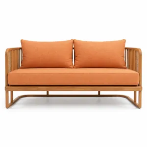 Solana Beech Wood & Cane Outdoor Sofa