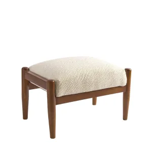 Rest L Pouf/ Leg Rest - Upholstered Seat & Beech Wood Legs