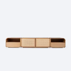 Elegant Cane TV Unit – Crafted from Beech and Oak Veneer