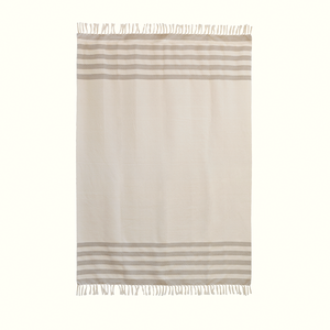 Beige Stripe Throw