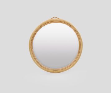 Sirkel Handmade Round Bamboo Wall Mirror