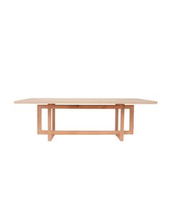 Geometric Dining Table (Concrete & Wood)