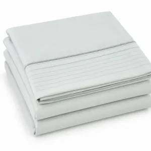 Plisse King Sheet - Grey