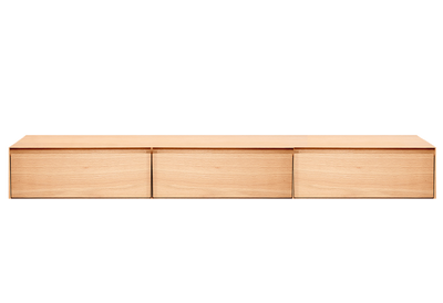 Natural Oak Floating Dresser With Three Drawers