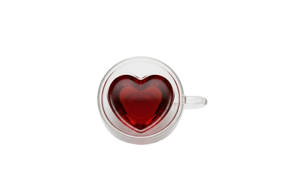 Hearté Double Glass Mug