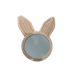 Rabbit Mirror With Bamboo Frame