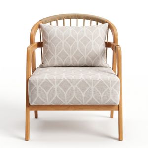 Boomerang Chair With Upholstered Back & Seat