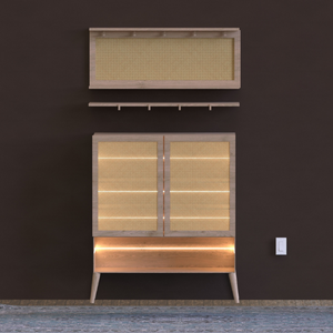 Sunset Glow Cabinet and Shelves