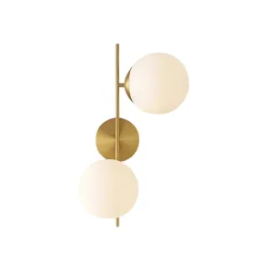 Gold Dual Globe Wall Lamp wall m-5