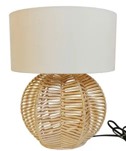 Aja Round Rattan Table Lamp