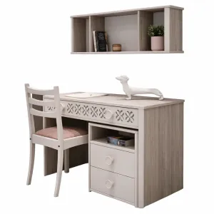 Victoria Desk with Drawer Unit, Shelving & Chair