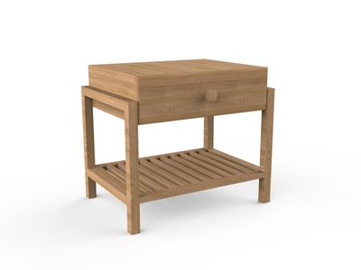 Oasis Commode – Natural Wood Nightstand