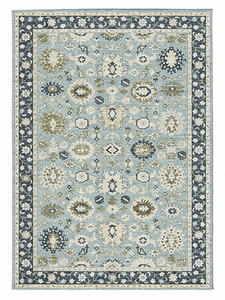 Azure Medallion Chenille Rug