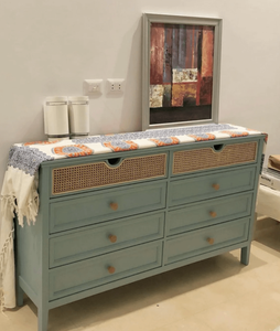 Soledad Chest Drawers -  Beech Wood & Cane Front