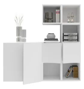 Cube Wall Unit With Open Shelves & Doors