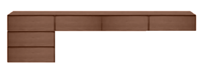 Sleek Floating 6 Drawer Oak Veneer Dresser