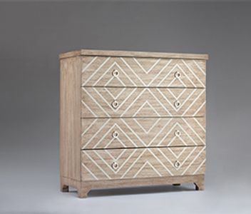 Geometric Chest of Drawers - 4 Spacious Drawers