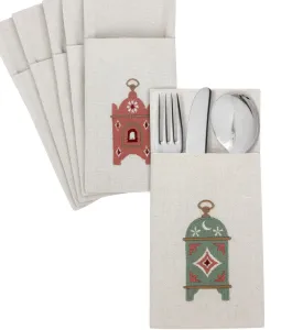 Pastel Lanterns Cutlery Holder Set