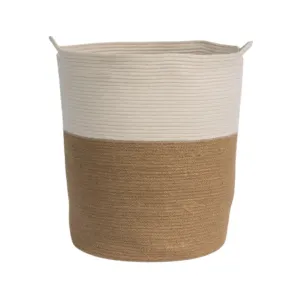 Jute x Cotton Laundry Basket