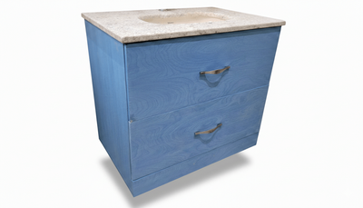 وحدة حوض خشبية ملونة