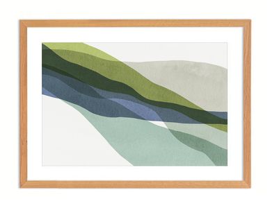 Abstract Blue Green Artwork