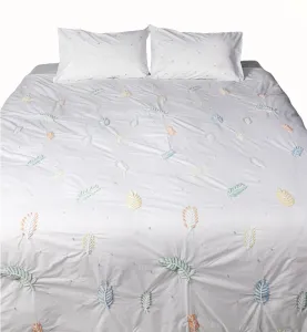 Feathery Embroidered Duvet Set