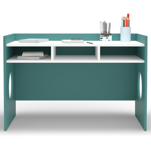 Genius Desk With 3 Open Shelves - Lacquered
