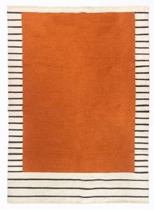 سجادة ريا مخططة منسوجة يدويًا – تصميم عصري بألوان دافئة