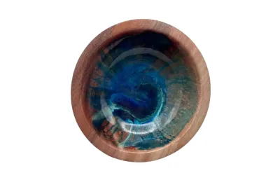 Wooden Salad Bowl – Epoxy Resin & Kaya Wood