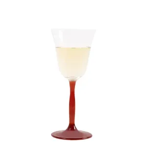 Pasabahce Soprano White Wine Glass - Red Stem -  195ml
