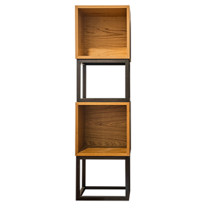 Double Cubic Shelving unit In Oak Veneer