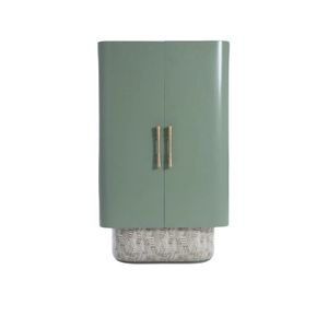 Cleo Bar Cabinet - Lacquered Beech Wood with Brass Handles