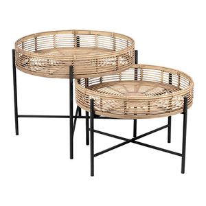 Bamboo Coffee Table Set - 2 Pieces