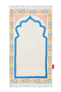 Printed Fiber Padded Prayer Mat- Colored Frame