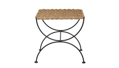 مقعد جانبي آرك من المعدن والخوص