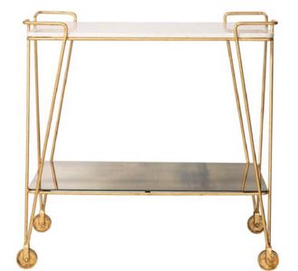 عربة تقديم المشروبات فينيكس - سطح زجاجي وهيكل معدني