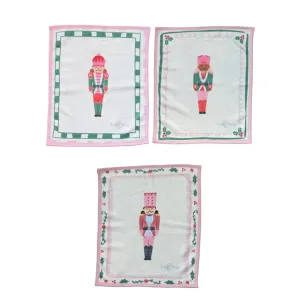pretty christmas soldiers kitchen towel set
