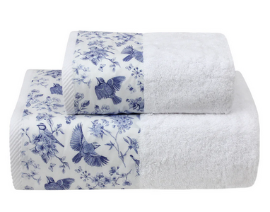 Blue Robins Bath Towel Set