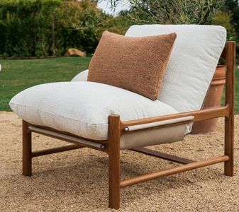 Outdoor Plush Armchair Dual Fabric