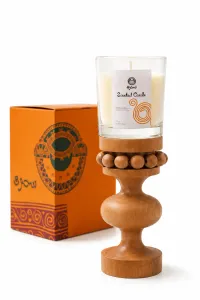Natural Scented Candle In A Glass Container