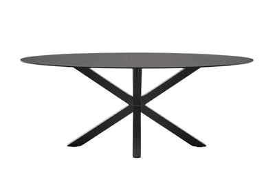 Argo Black Glass Dining Table