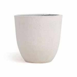 وعاء نباتات أبيض