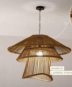 Bamboo layered pendent.