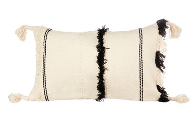 Black And white Tufted Cushion