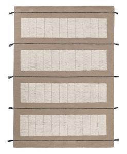 Mesa Handwoven Neutral Wool Rug – Linear Minimalist Design